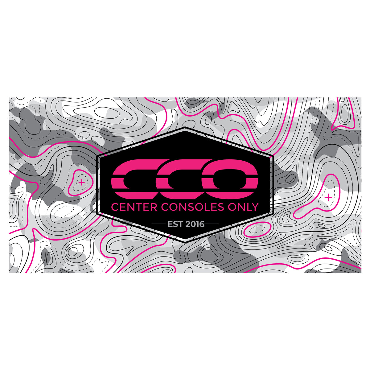 CCO Topography Microfiber Towel Grey/Pink