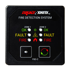 Fireboy-Xintex Two Zone Detection  Alarm Panel - 2-5/8" Display - 12/24V DC [FBD-2-R]