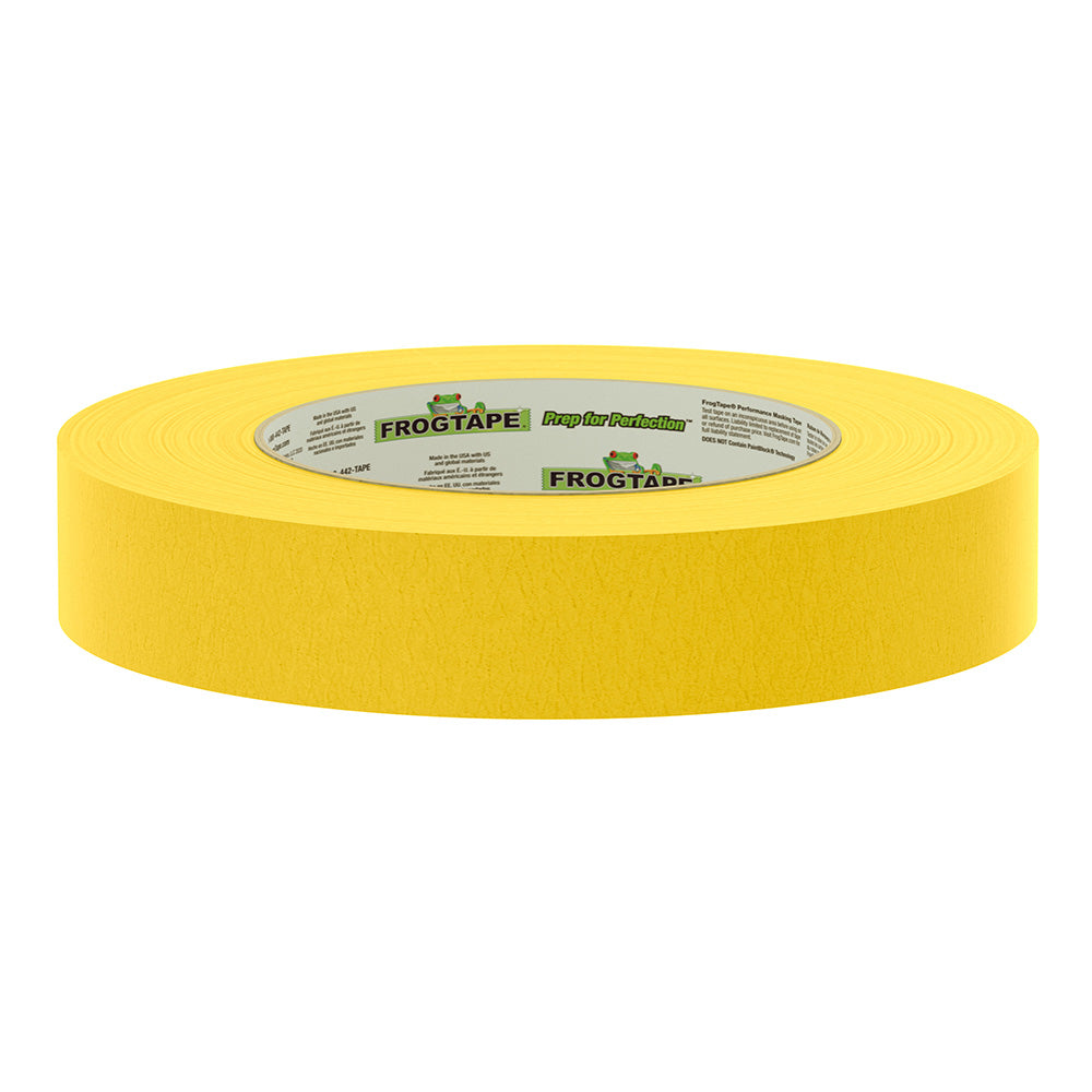 FrogTape CP 225 Medium-High Adhesion Masking Tape - 24MM x 55M x 12-Pack - Gold - Rated f/225F [105320]