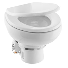 Dometic MasterFlush 7160 White Electric Macerating Toilet w/Orbit Base, Raw Water Flush - 24V [9610007275]