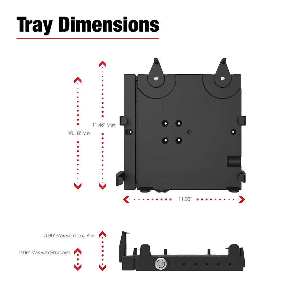 RAM Mount RAM No-Drill Laptop Mount f/'15-26 Ford F-150, 17-26 F-250 + More [RAM-VB-195-SW3]