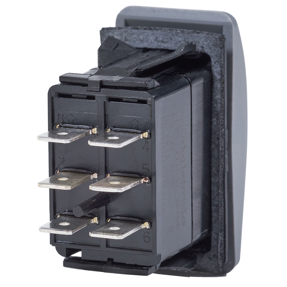 Blue Sea 8222 Water Resistant Contura III Switch - (ON)-OFF-(ON) - Grey [8222]