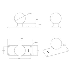 RAM Mount 2" x 5" Rectangle Base w/2.25" Ball [RAM-D-202U-25]