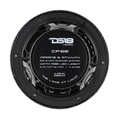 DS18 HYDRO 6.5" 2-Way Marine Speakers w/RGB LED Lights 300W - Black Carbon Fiber [CF-65]