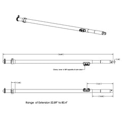 TACO Tele-Sun Carbon Fiber Shade Poles w/Carry Bag [T10-7005CF]