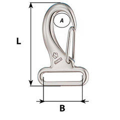 Wichard Webbing Snap Hook - 30mm - Length 60mm [2284W]