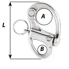 Wichard 2-3/4" Snap Shackle w/Fixed Eye - 70mm [2472W]