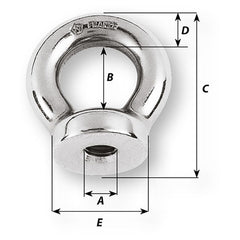 Wichard 10mm Eye Nut - Thread M10 x 150mm [6355W]