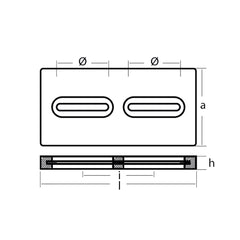 Tecnoseal Rectangular Zinc Plate Anode w/Inserts - 12" x 6" x 1" [TEC-DIVERSD]