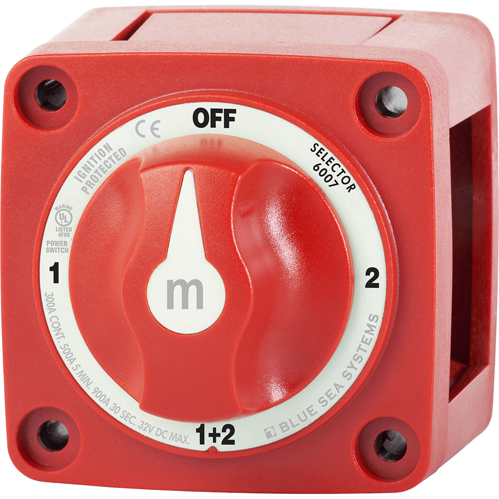 Blue Sea 6007 m-Series (Mini) Battery Switch Selector Four Position Red [6007]