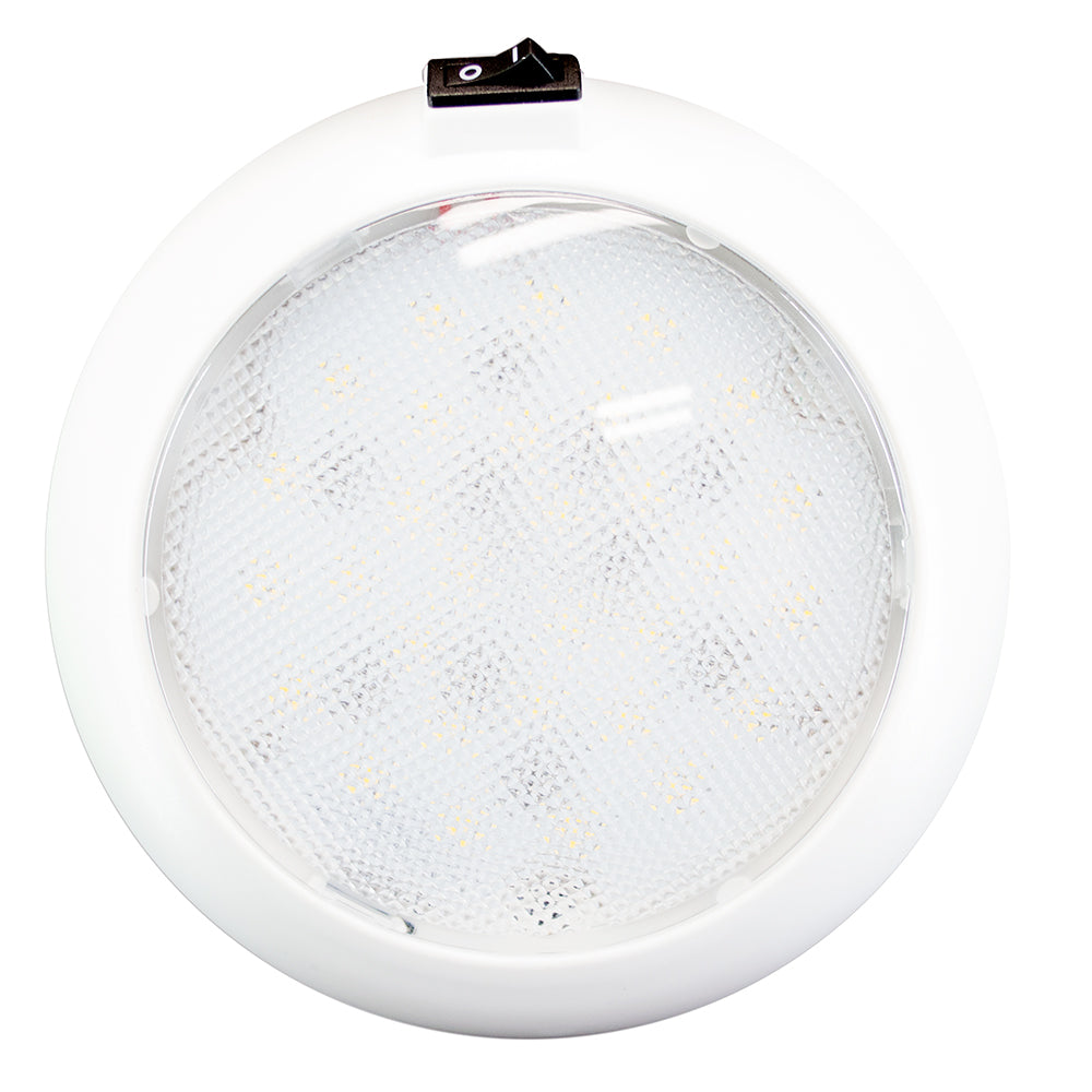 Innovative Lighting 5.5" Round Some Light - White/Red LED w/Switch - White Housing [064-5140-7]