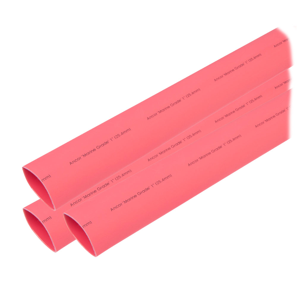 Ancor Heat Shrink Tubing 1" x 3" - Red - 3 Pieces [307603]