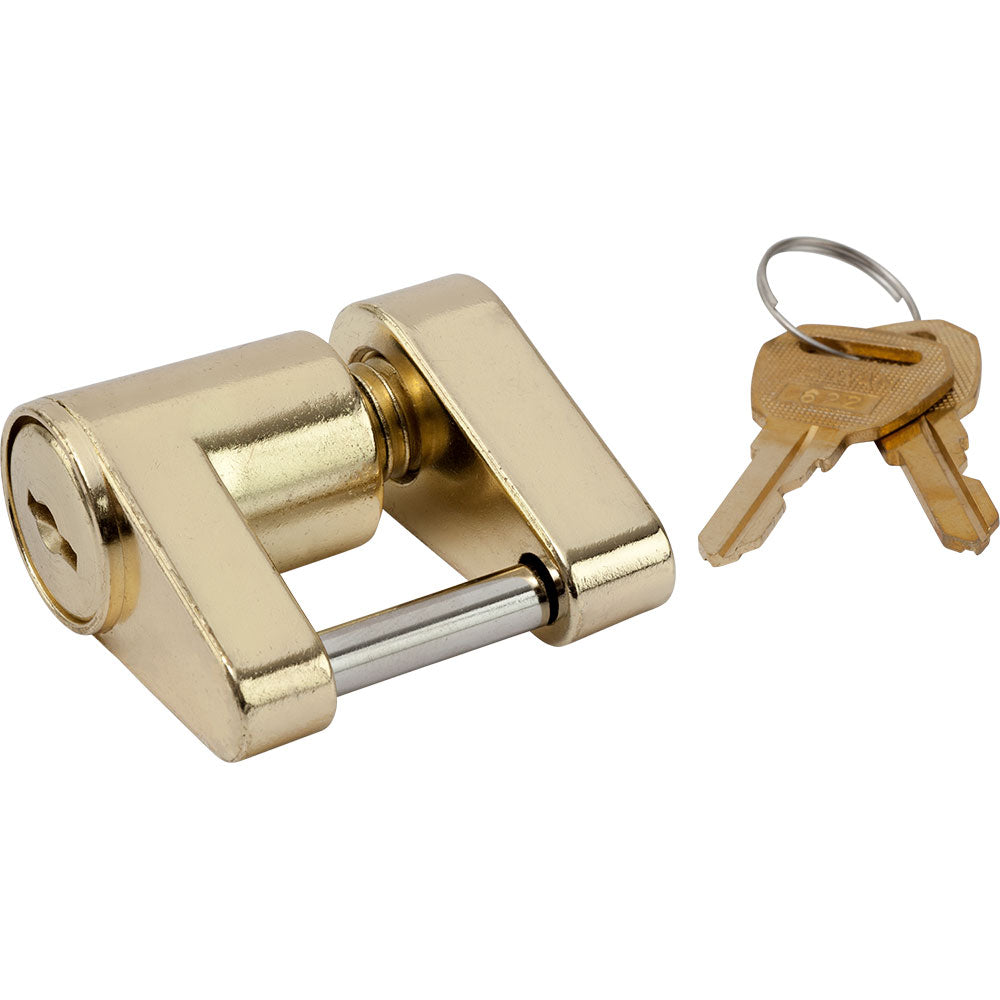 Sea-Dog Brass Plated Coupler Lock - 2 Piece [751030-1]